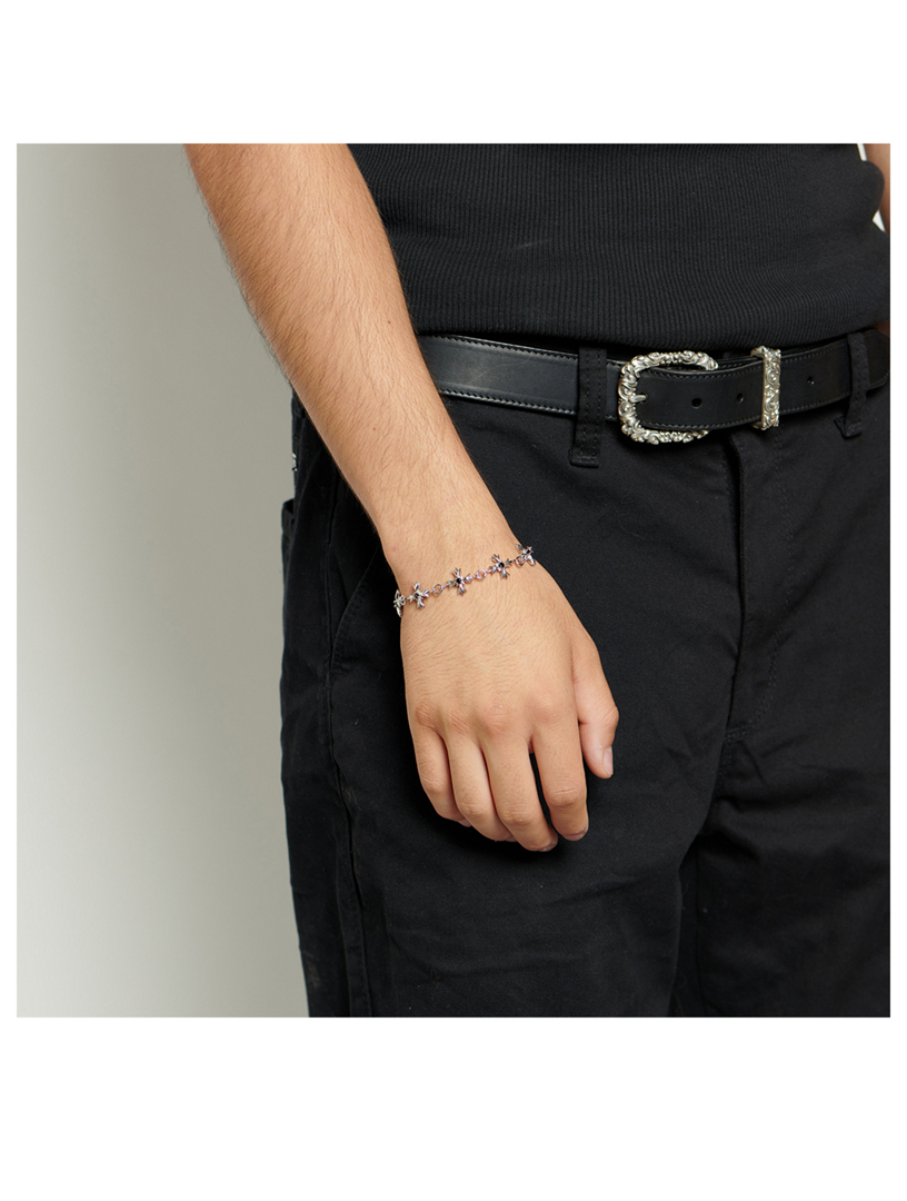 EMANUELE BICOCCHI Black Crystal Crest Bracelet | Holt Renfrew