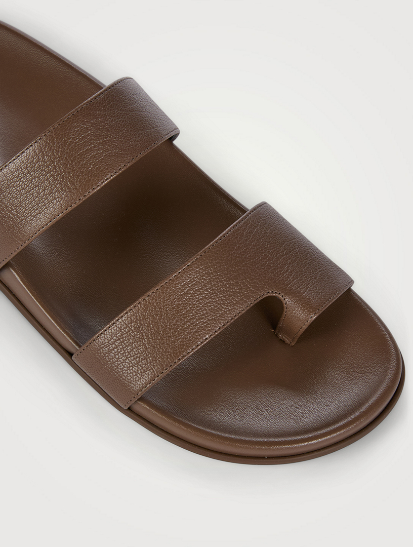サンダル・ミュール TheRow Hugh leather sandal Hugh レザー製のサンダル ブラック – The Row