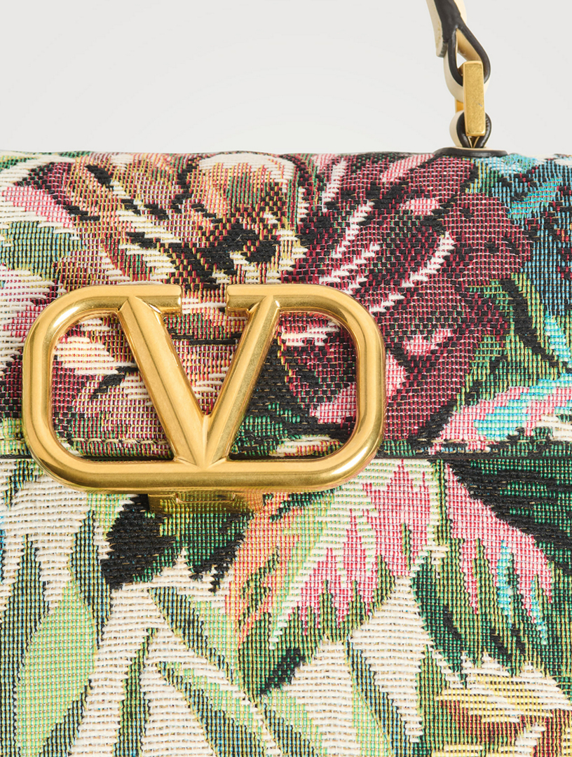 VALENTINO GARAVANI Small VSling Floral Jacquard Top Handle
