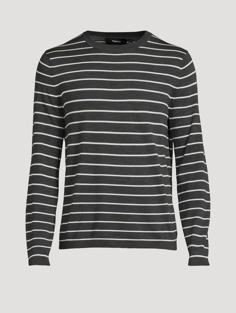 Wool Sweater Striped Print
