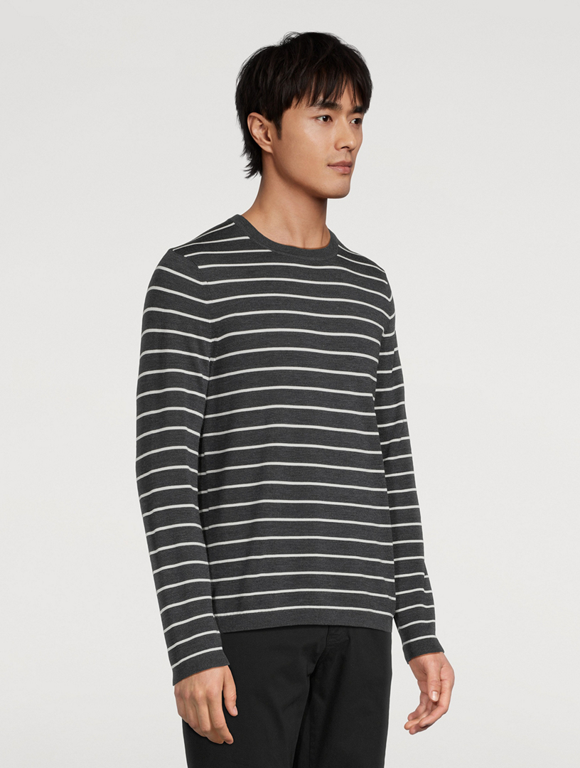 Wool Sweater Striped Print