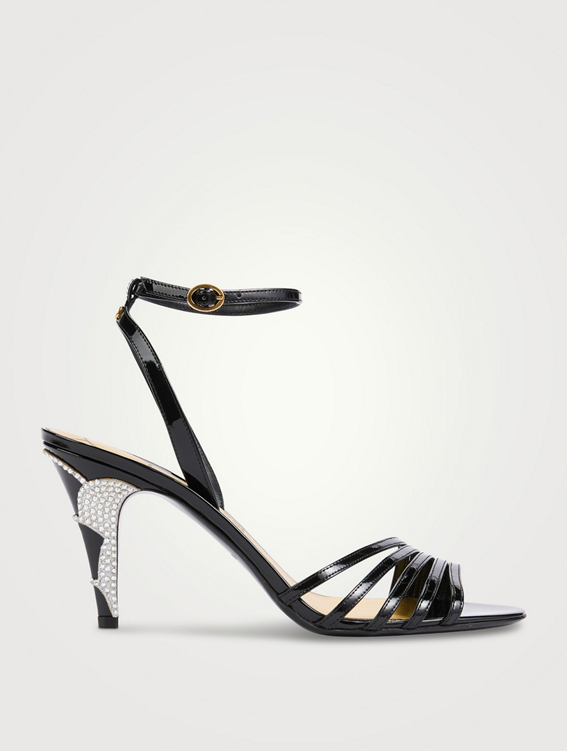 Ladycrush Embellished Patent Leather Sandals