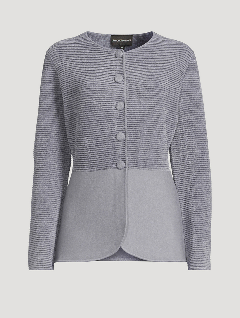 Mixed-Knit Jacket