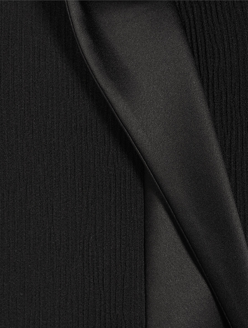 Technical Sheath Dress With Rosette