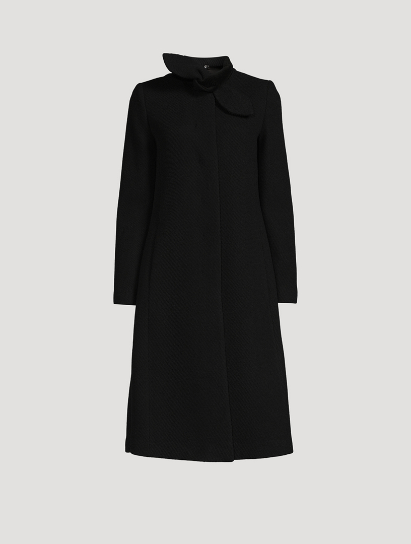 Hiso wool cashmere relaxed a line coat best sale