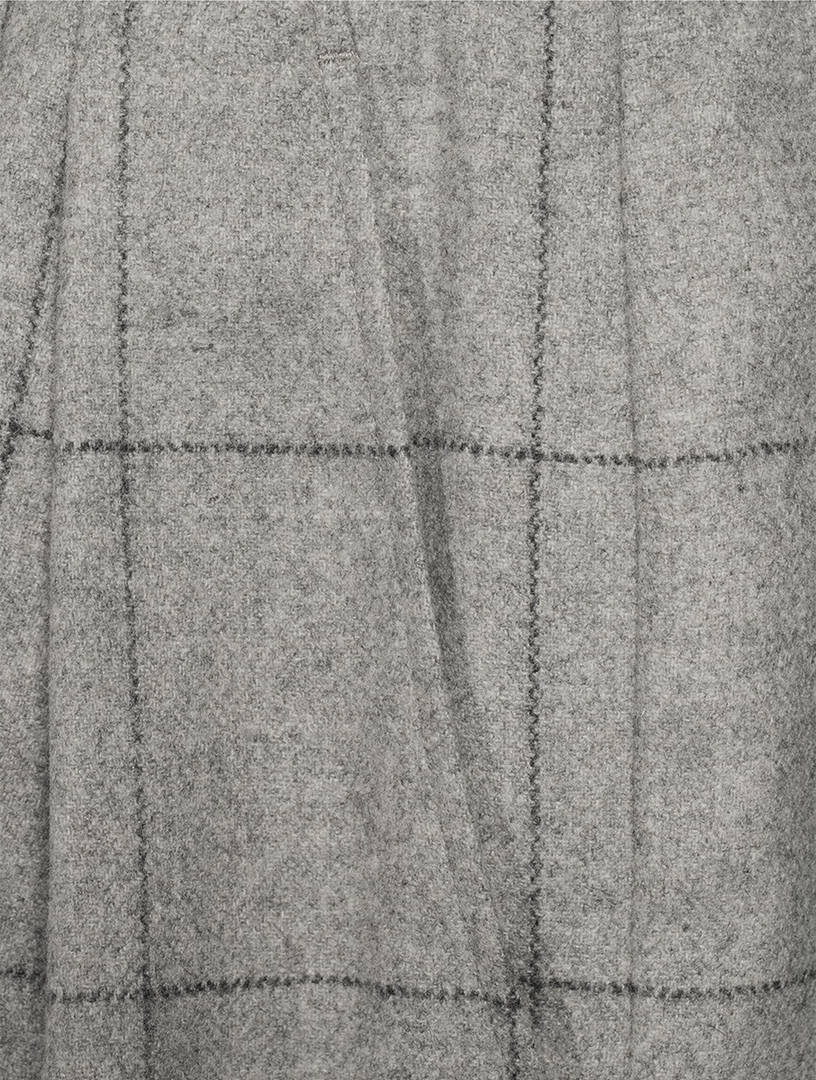 Wide-Leg Trousers Check Print