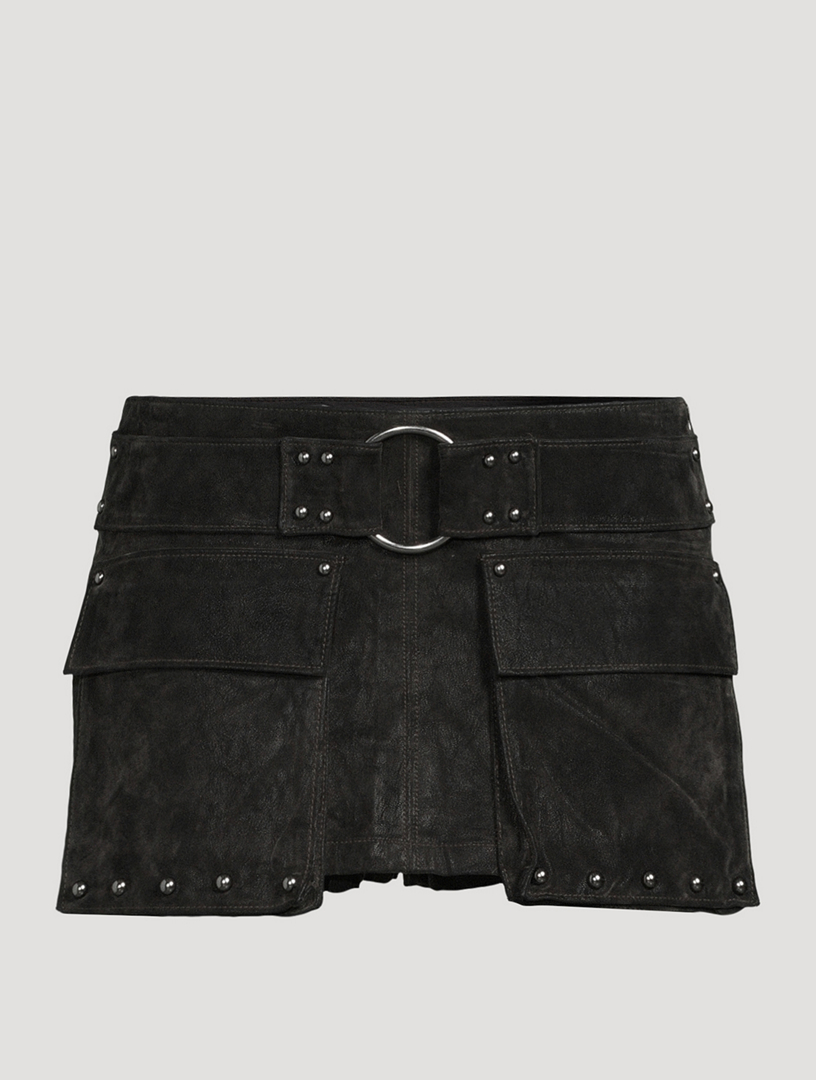 Faux Suede Skort