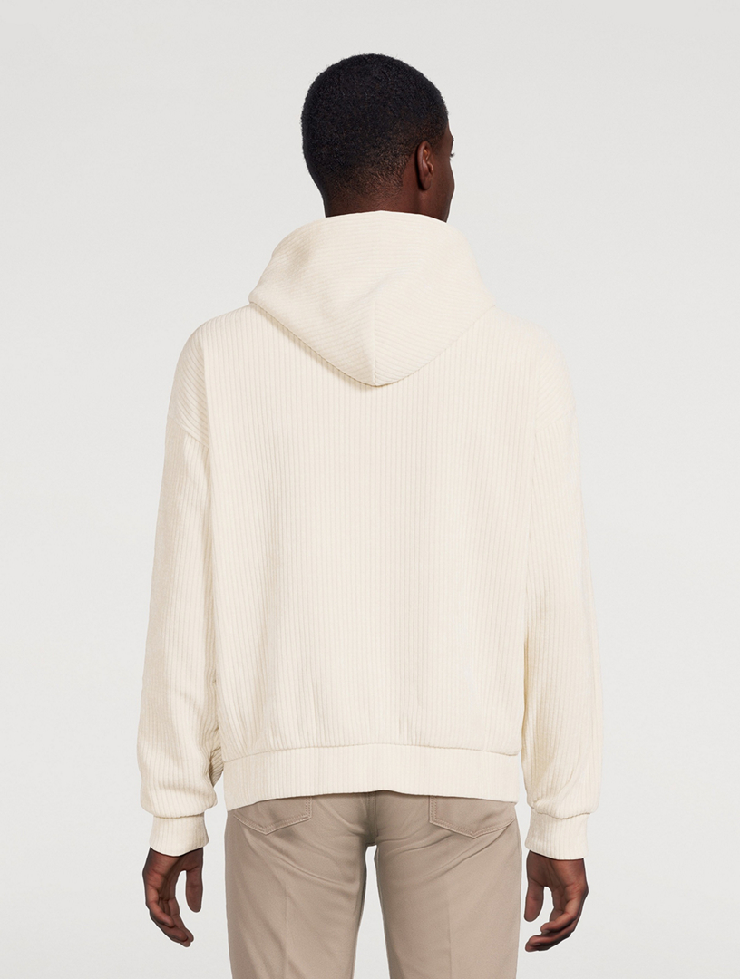Armani velvet hoodie hotsell