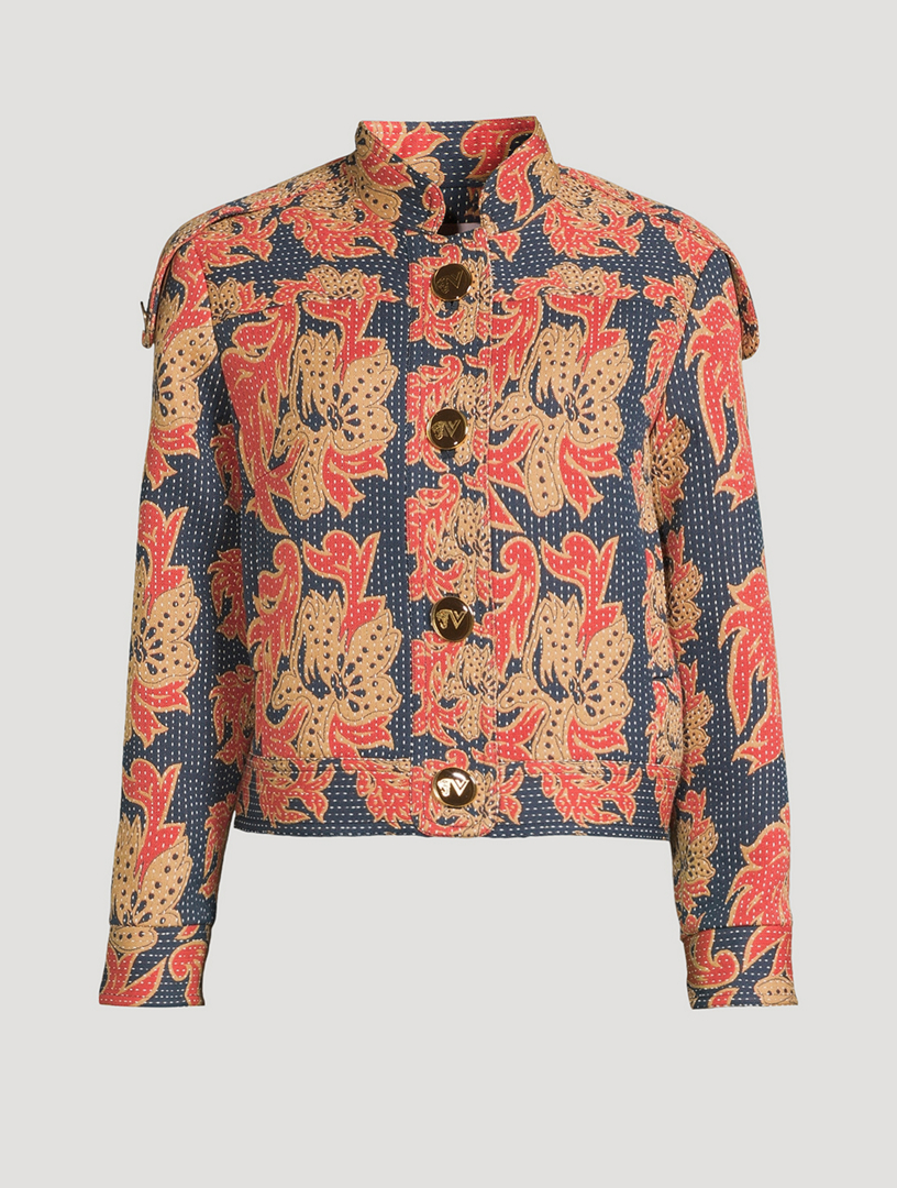 Veste matelassée à motif floral