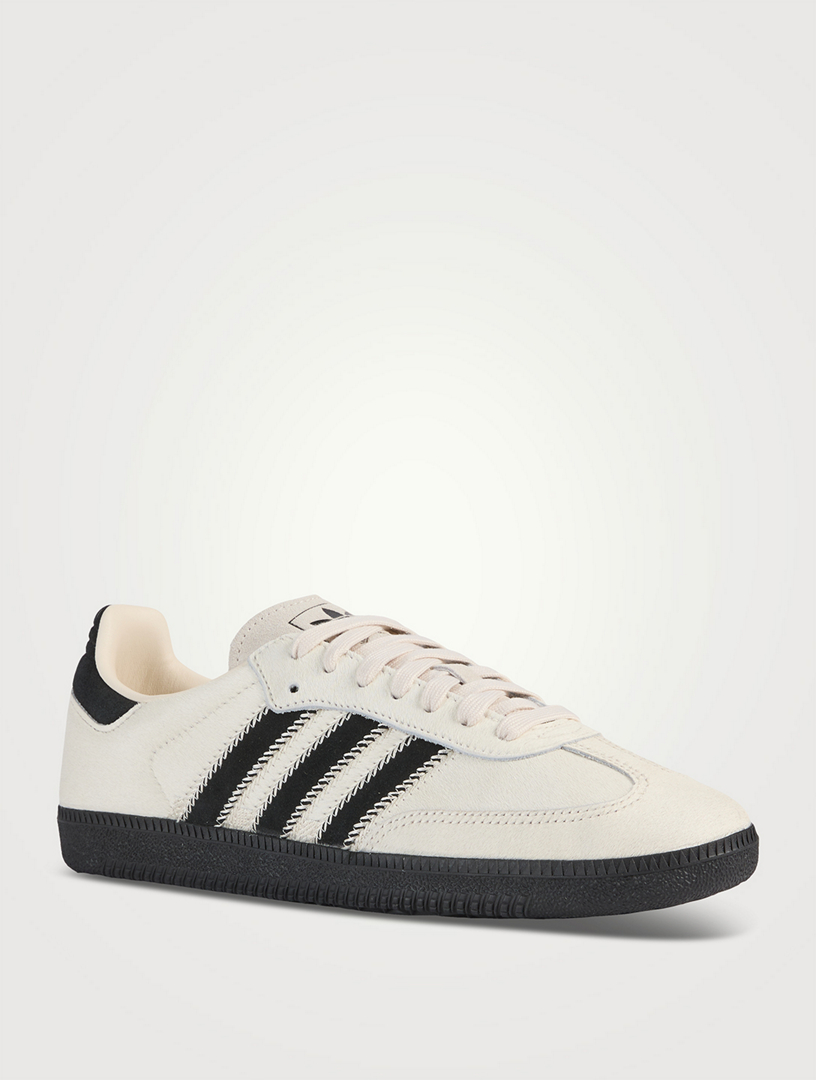 adidas gazelle silver green womens Wales Bonner Pony Hair Samba — Cream White / Mystery Brown – La Garçonne