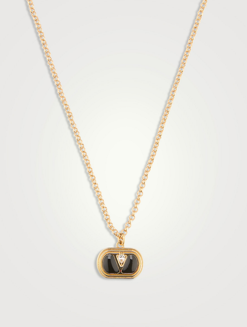ネックレス・チョーカー Valentino Garavani Ovalette Necklace VALENTINO GARAVANI Ovalette Crystal VLogo Necklace | Holt