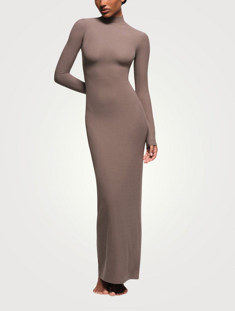 SKIMS Soft Lounge Turtleneck Long Dress Holt Renfrew