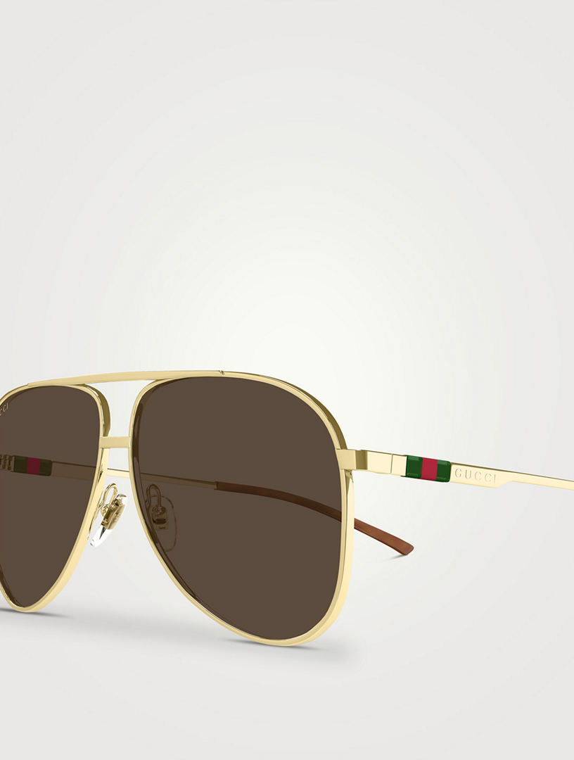 Gucci oversized aviator sunglasses on sale