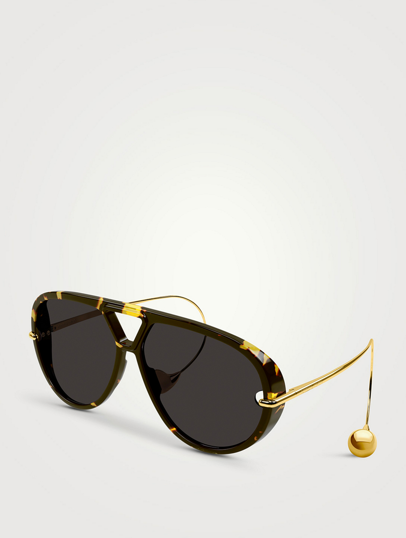 BOTTEGA VENETA Drop Aviator Sunglasses | Holt Renfrew
