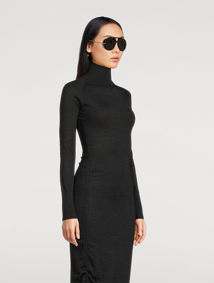 BOTTEGA VENETA Drop Aviator Sunglasses | Holt Renfrew