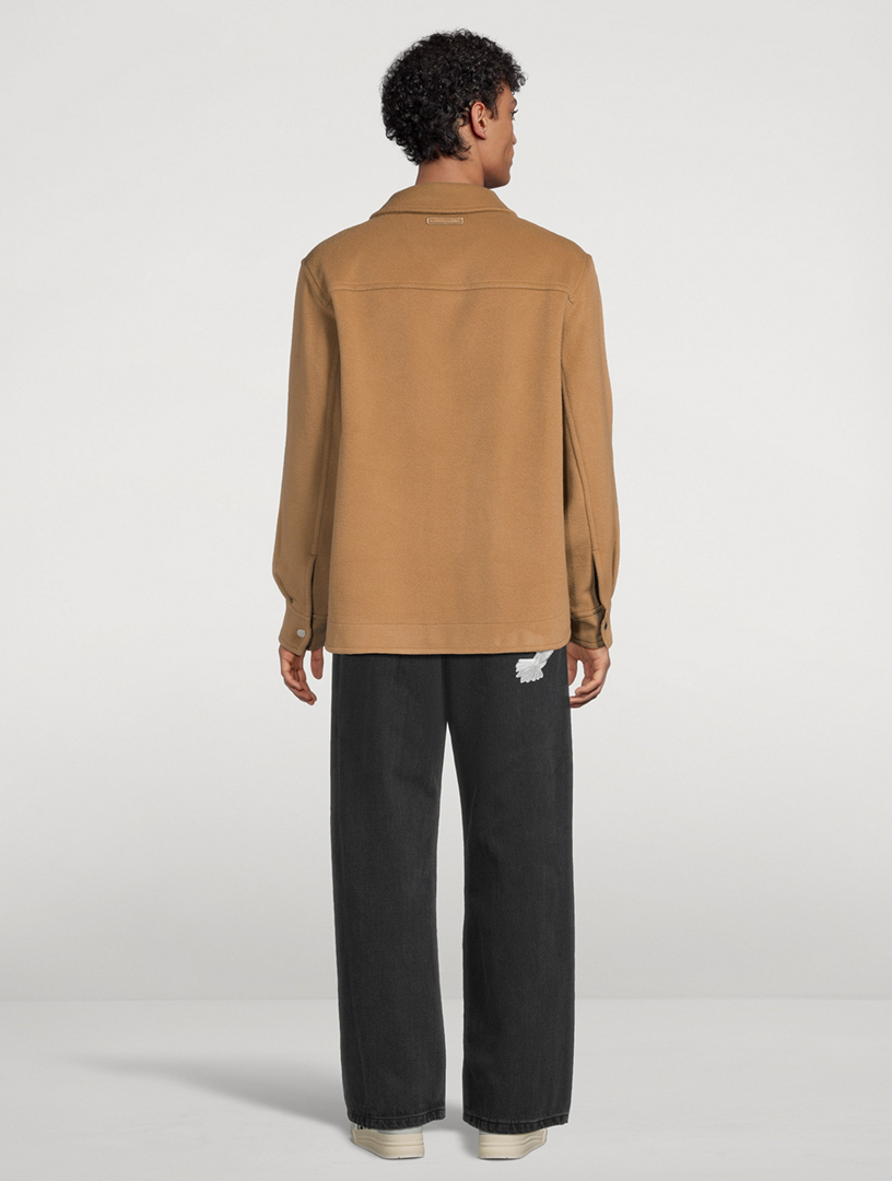 VESP WOOL SHIRTS JACKET ブラウン M Mens Brown Wool Shacket | Wool Shirt Jacket Men