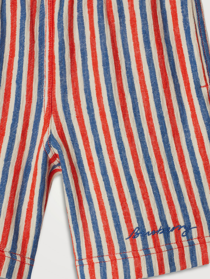 Striped Cotton Shorts