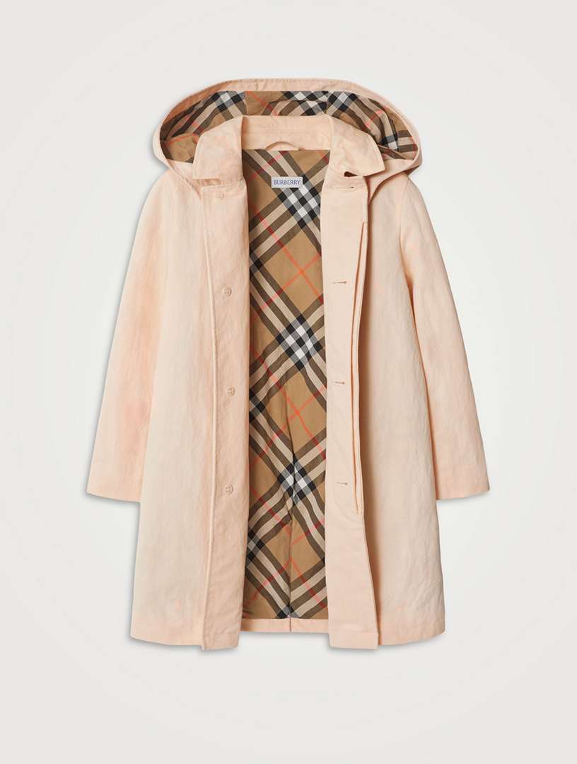 BURBERRY Check-Lined Car Coat | Holt Renfrew