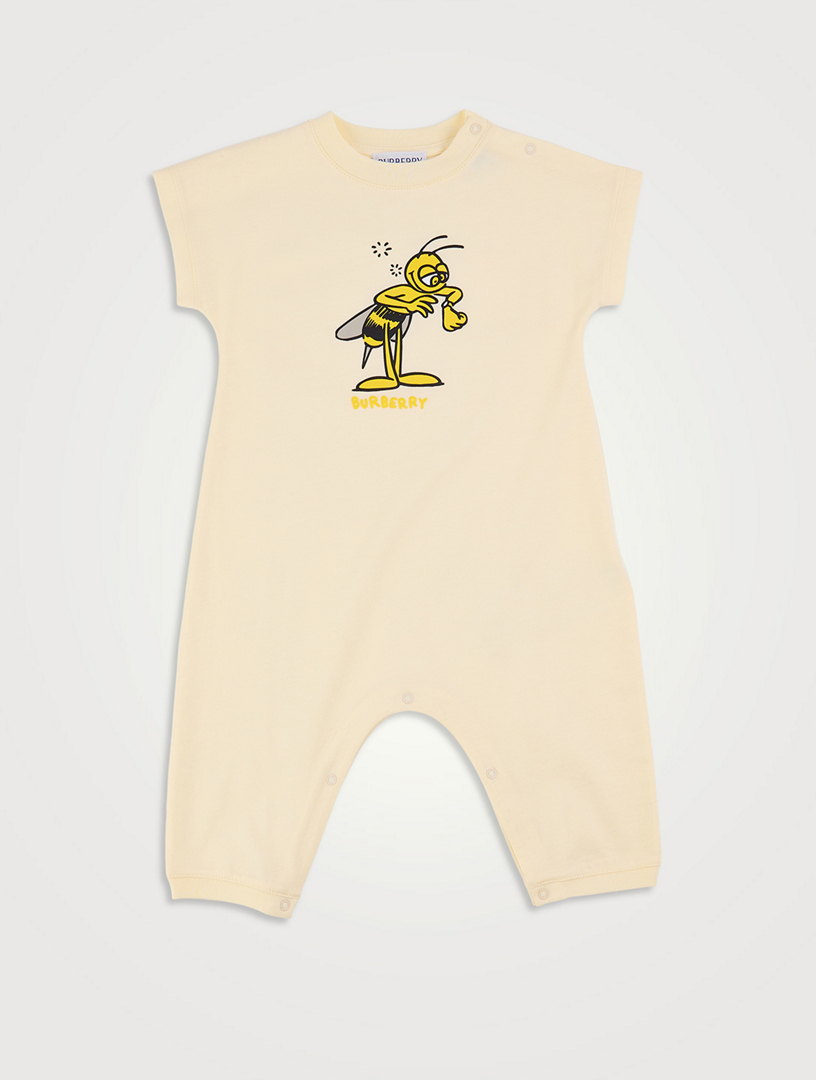 BURBERRY Combinaison en coton avec abeille Holt Renfrew
