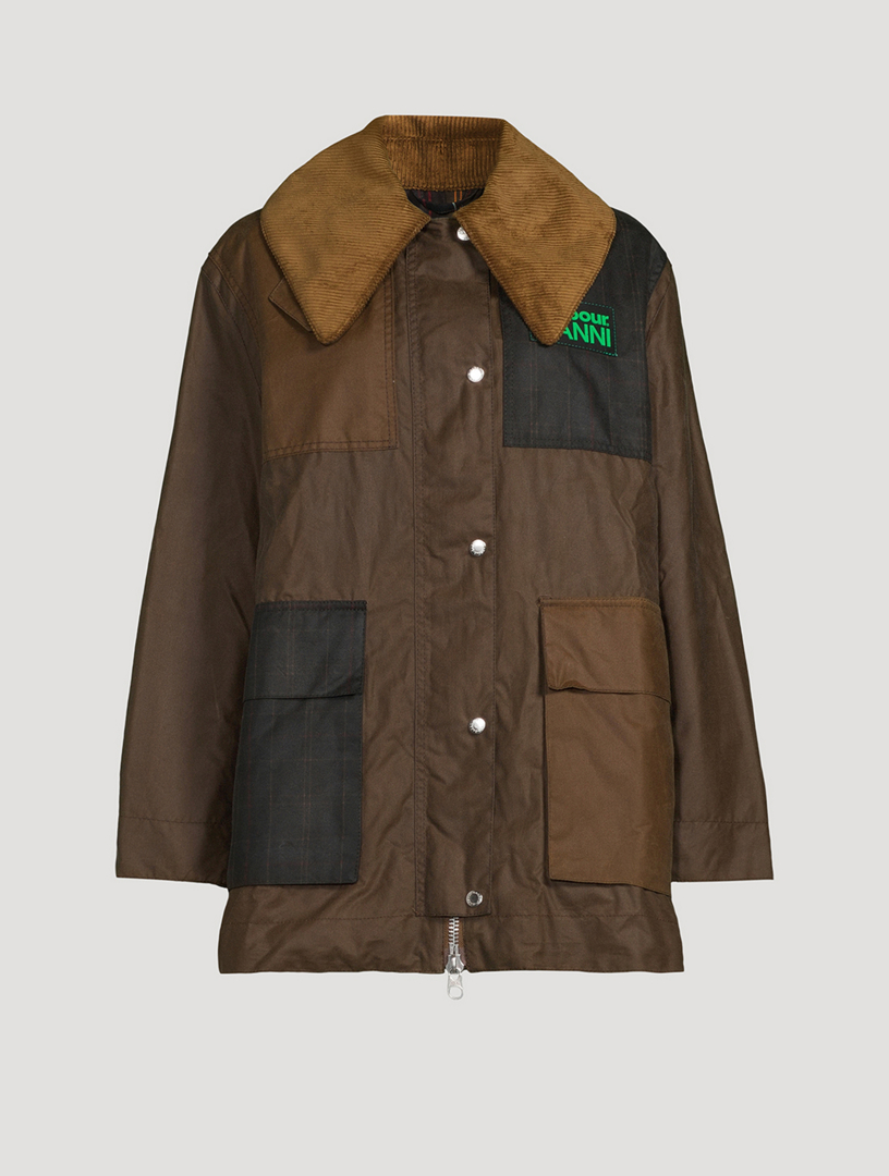 GANNI X BARBOUR GANNI x Barbour Waxed Cotton Duffle Coat