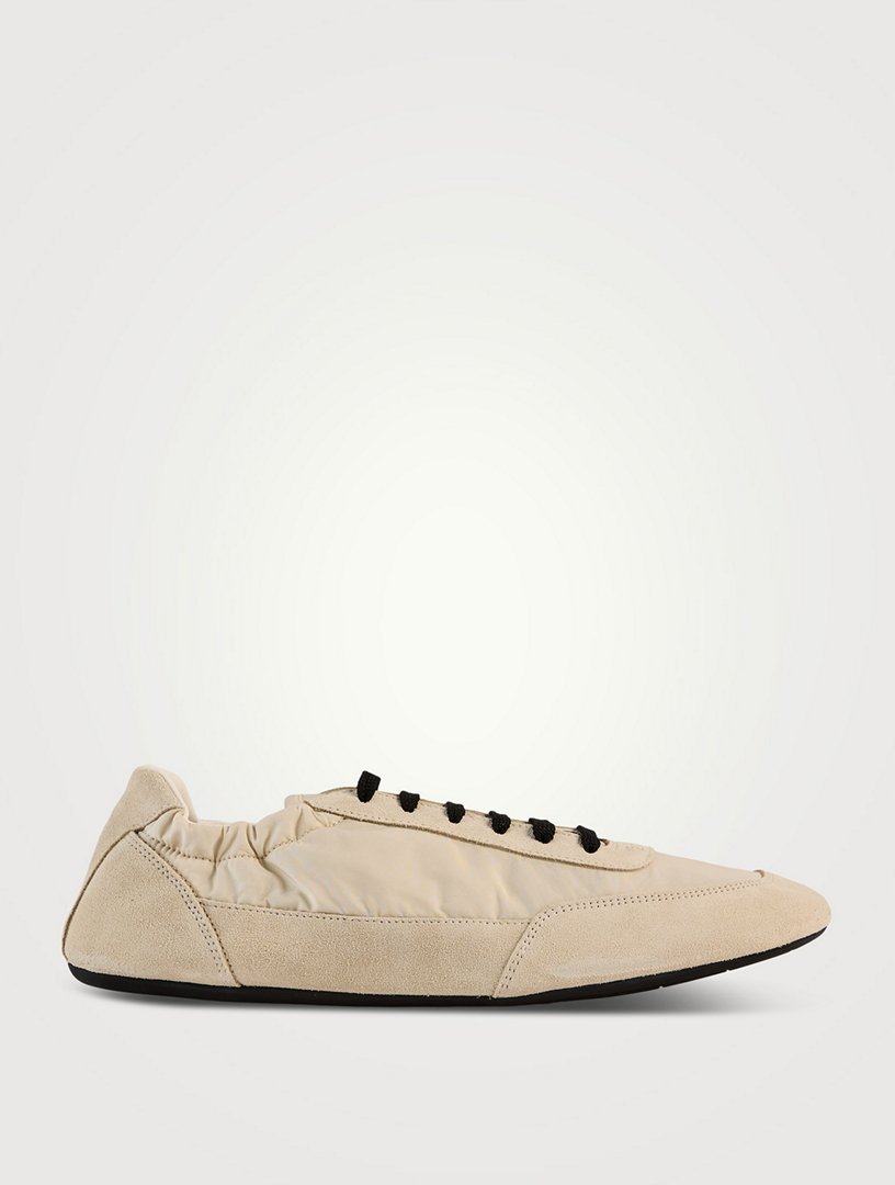 Collapse Re-Nylon And Suede Sneakers