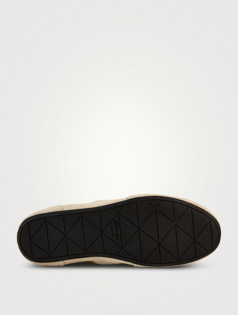 Collapse Re-Nylon And Suede Sneakers