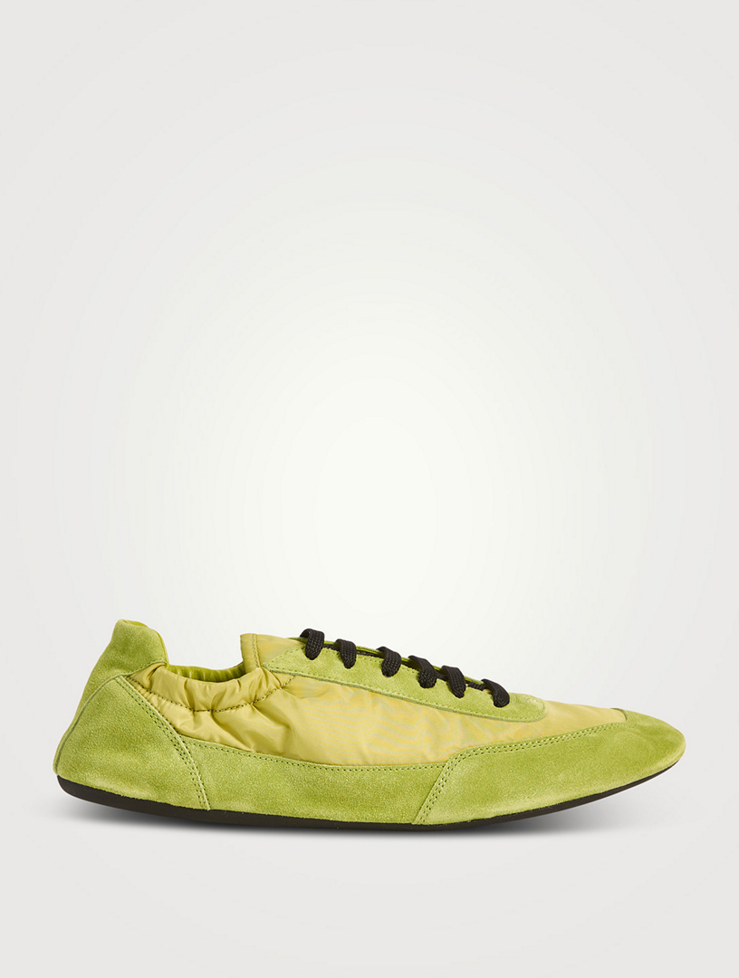 Collapse Re-Nylon And Suede Sneakers