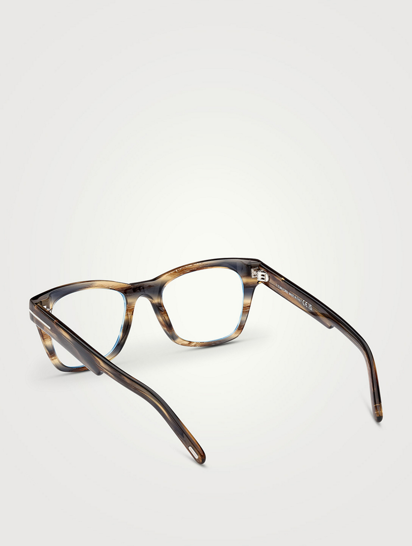 Square Optical Glasses With Blue Block Lenses
