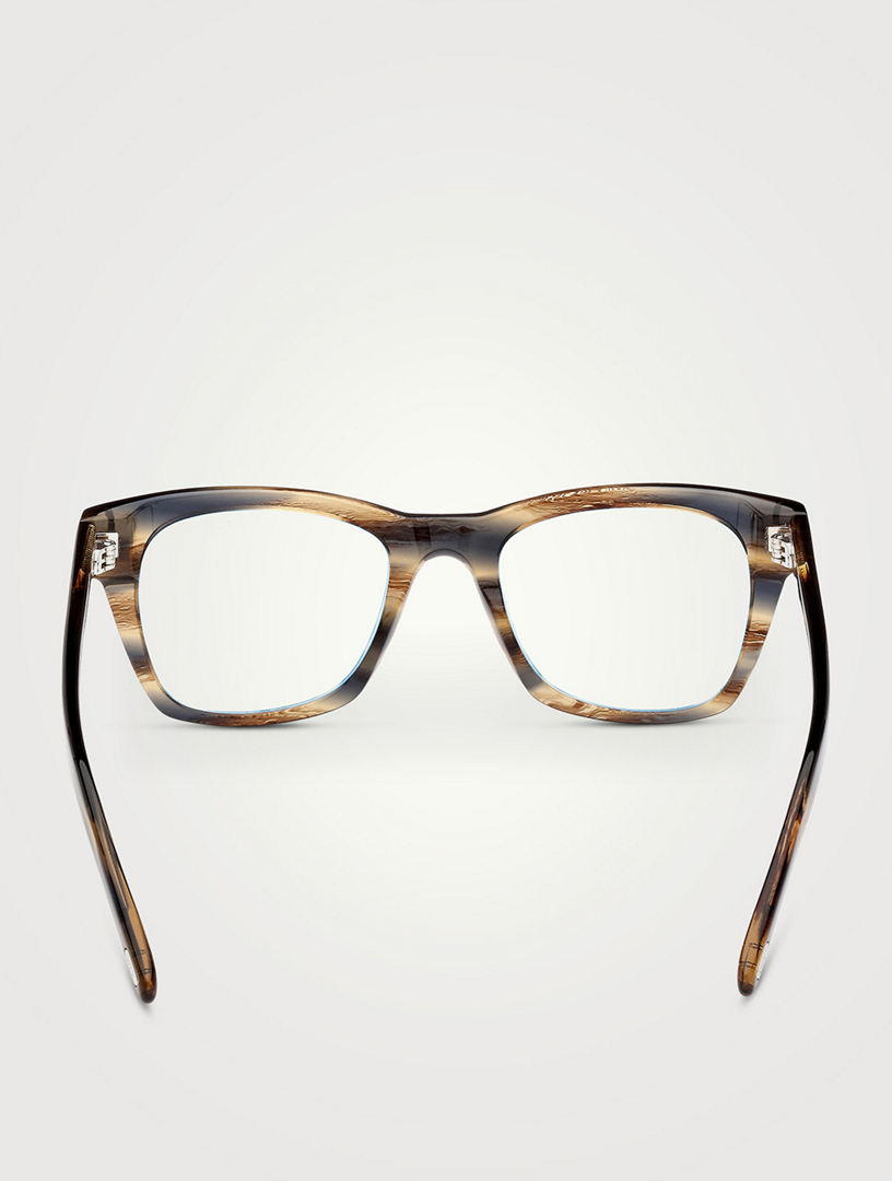 Square Optical Glasses With Blue Block Lenses