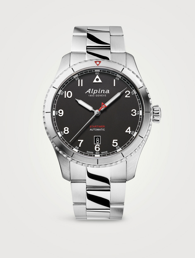 Alpina AL 525BW4S26B Watch Men Automatic Startimer Pilot