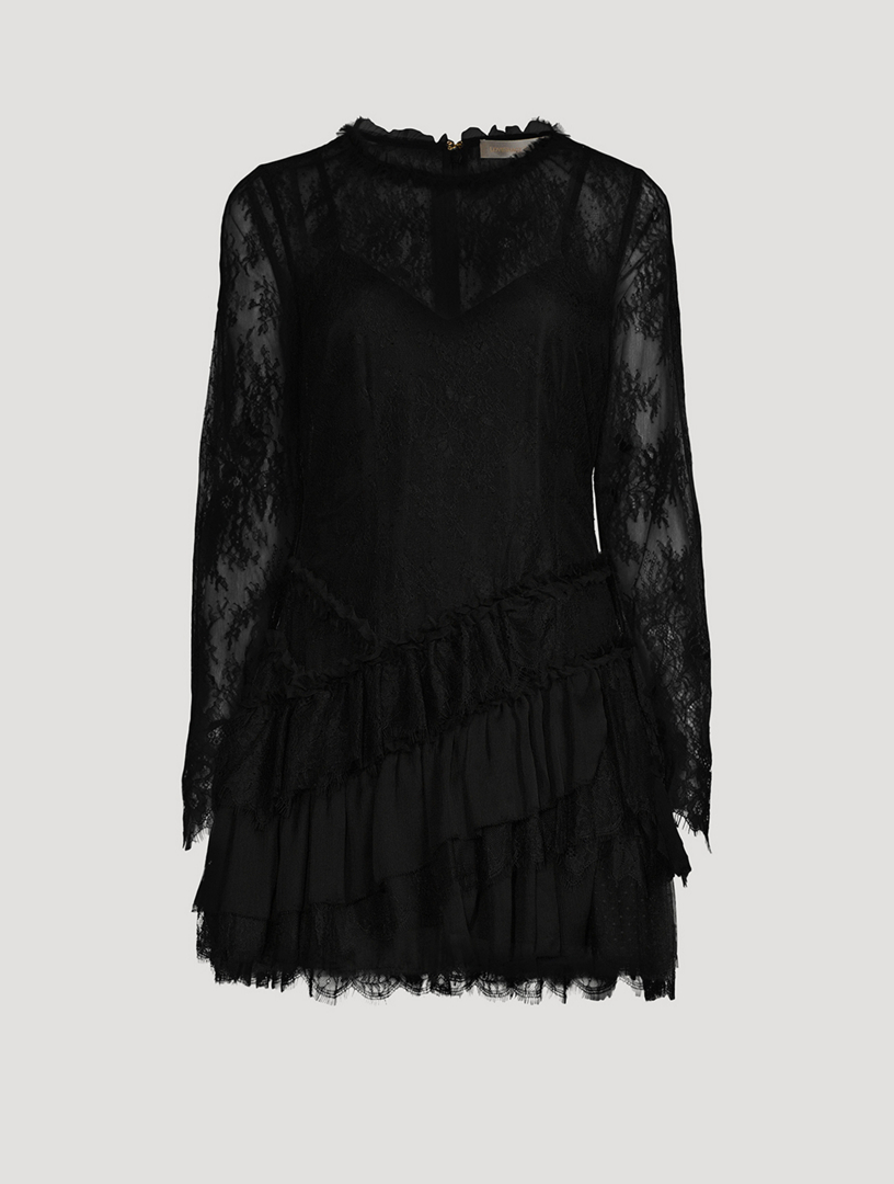 LOVESHACKFANCY Amberleigh Lace Mini Dress | Holt Renfrew