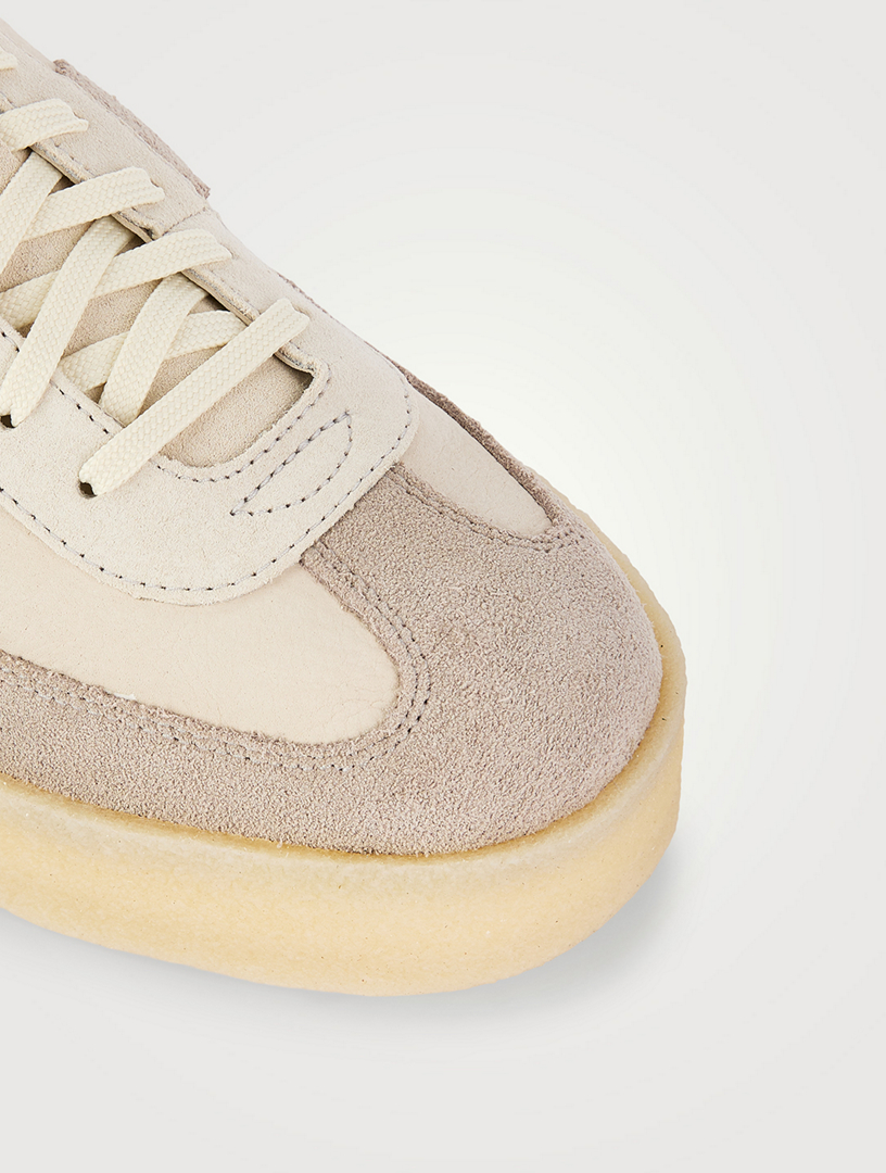 CLARKS Tor 80 Leather And Suede Sneakers | Holt Renfrew