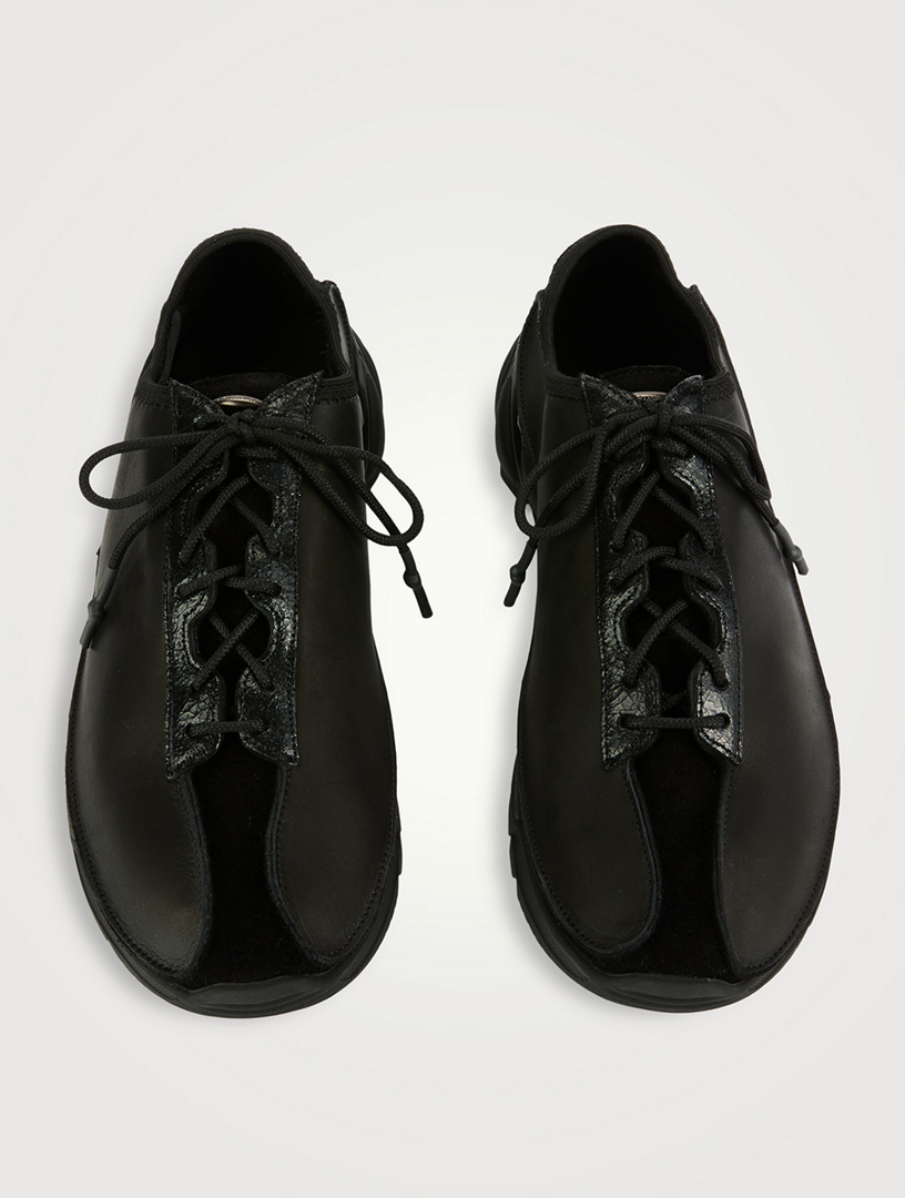 OUR LEGACY Klove Suede And Leather Sneakers | Holt Renfrew