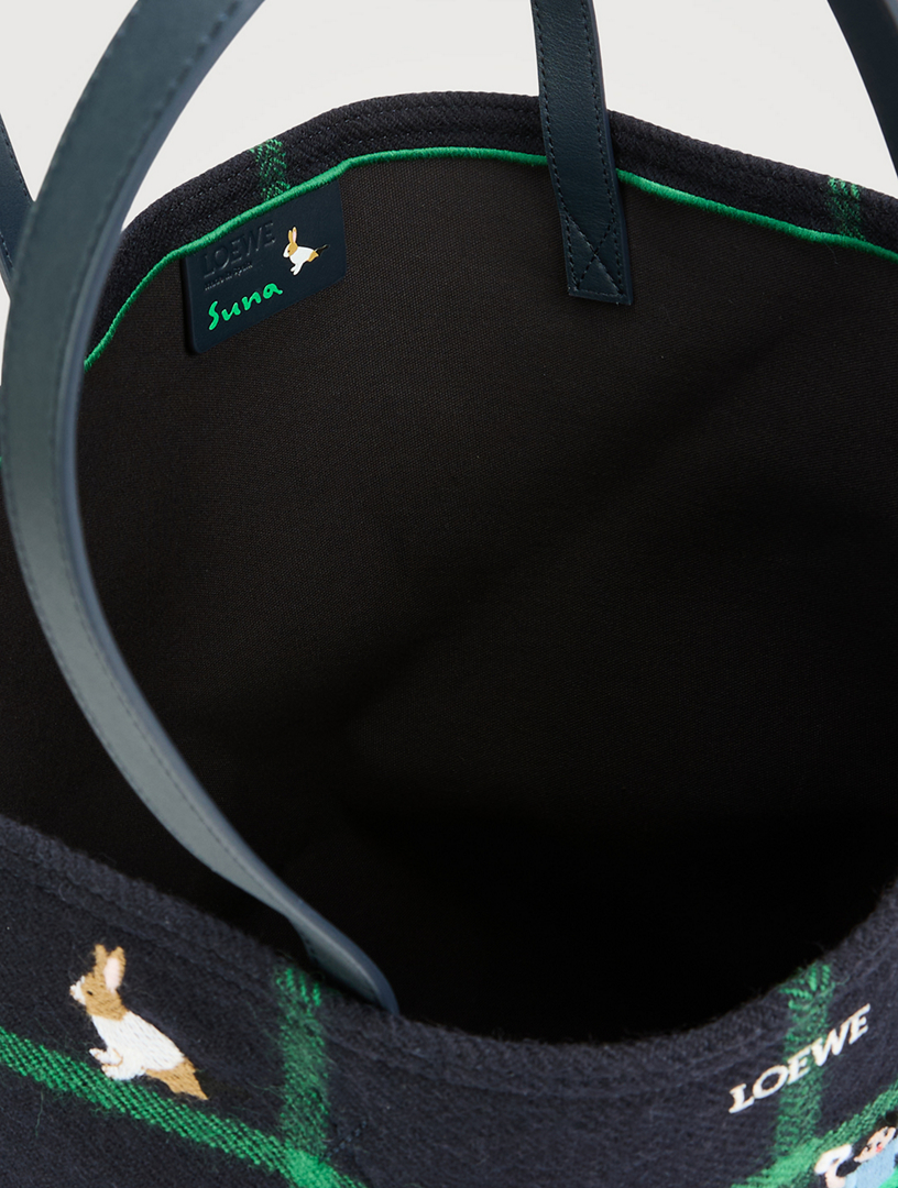 LOEWE Loewe x Suna Fujita XL Puzzle Fold Tartan Tote Bag | Holt