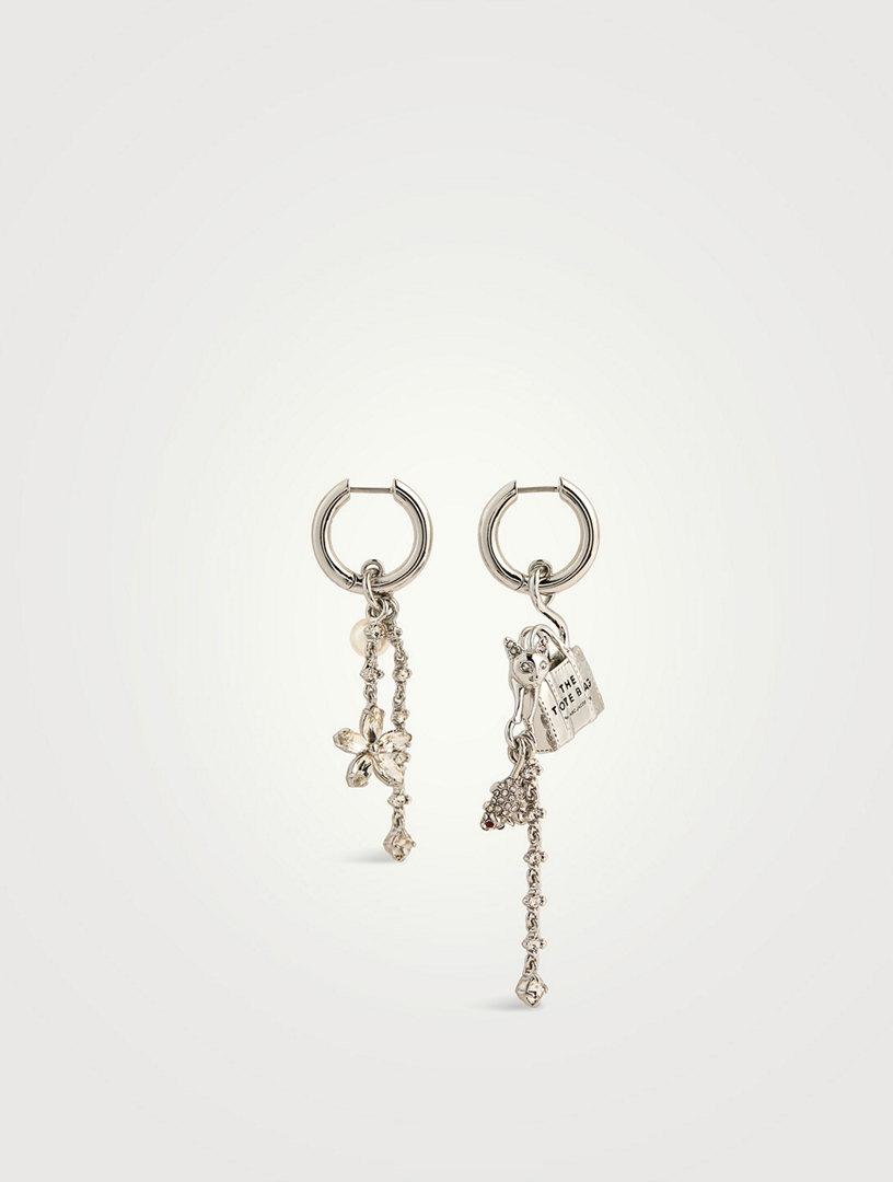 MARC JACOBS キャッツ・アウト・オブ・ザ・バッグのイヤリング MARC JACOBS Cats Out Of The Bag silver-plated hoop earrings