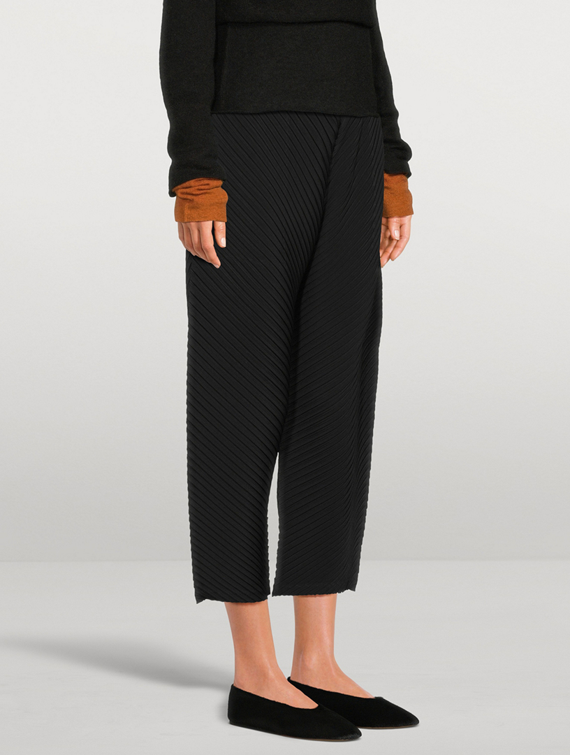 ISSEY MIYAKE 90s 光沢デザイン ドレープ パンツ ISSEY MIYAKE - 【モード】ISSEY MIYAKE 90s 光沢デザイン