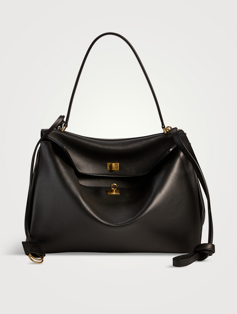 ショルダーバッグ・ポシェット Balenciaga Medium Black Calf Leather Rodeo Bag Women's Rodeo Handbag Medium in Black | Balenciaga CA