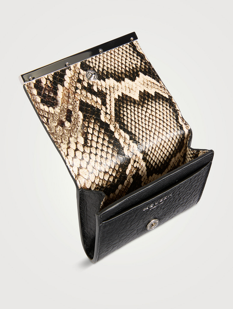 Cross-Bar Leather Card Case