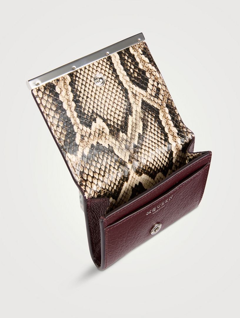Cross-Bar Leather Card Case