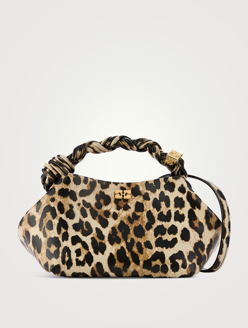 Sac porté épaule Bou à imprimé léopard, petit
