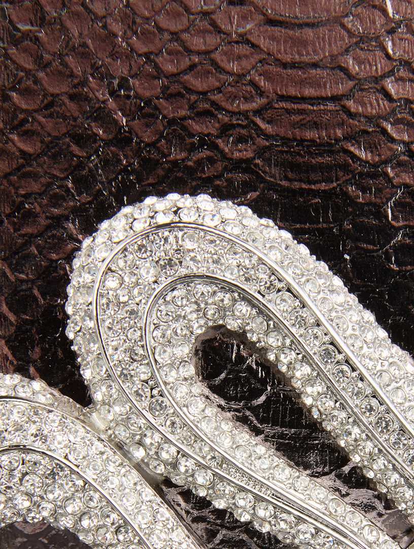Serpent Fizzoni Snakeskin-Embossed Clutch