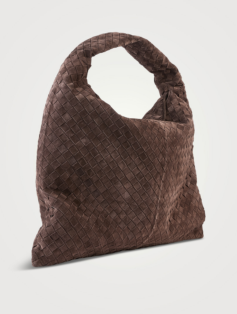 【関税&送料込】Bottega Veneta Camel Suede Medium Clutch BOTTEGA VENETA Large Hop Intrecciato Suede Shoulder Bag