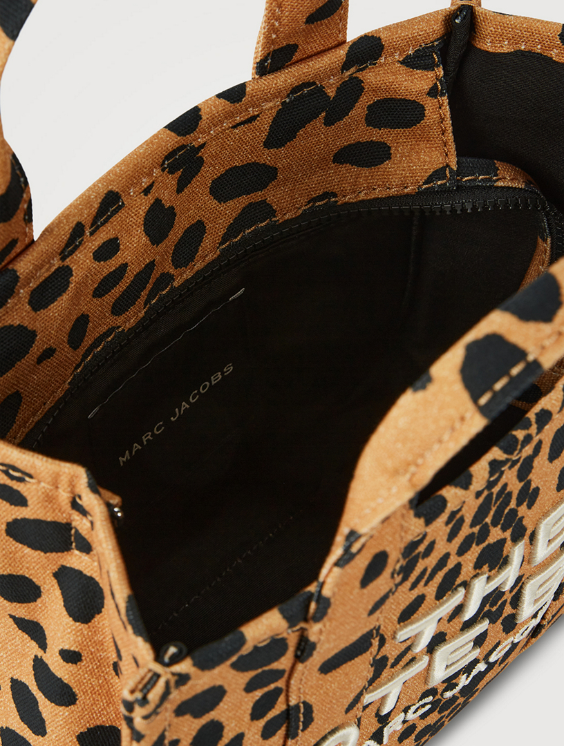 MARC JACOBS The Small Canvas Tote Bag In Cheetah Print