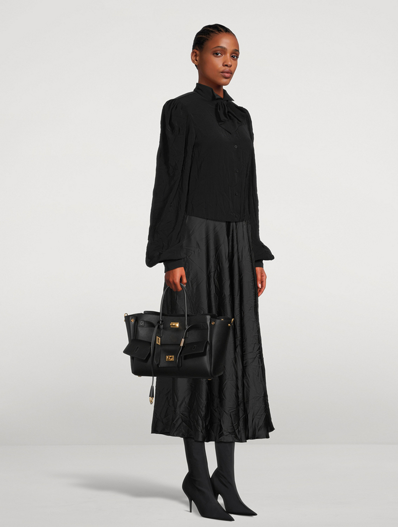 BALENCIAGA Small Bel Air Leather Tote Bag | Holt Renfrew