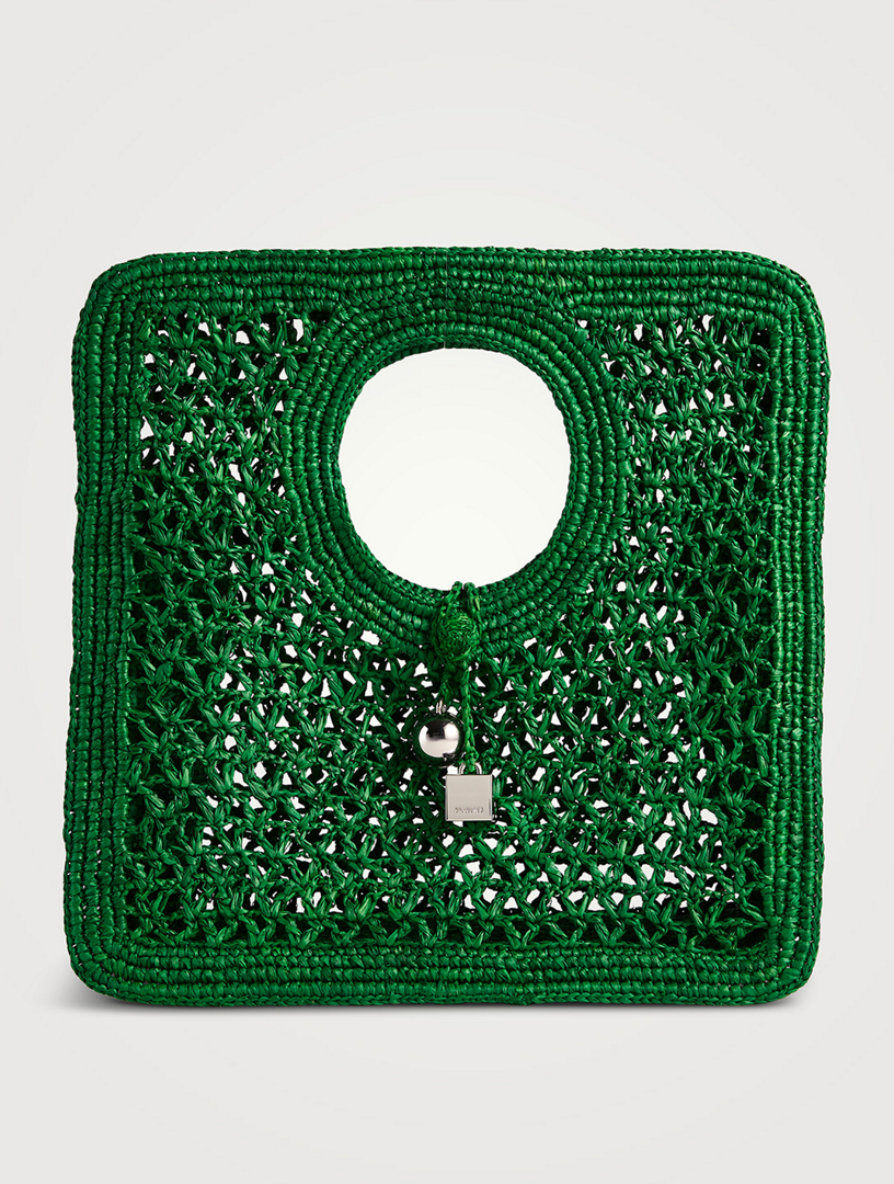 Sac panier Le Rond Carré Spiaggia en raphia, petit