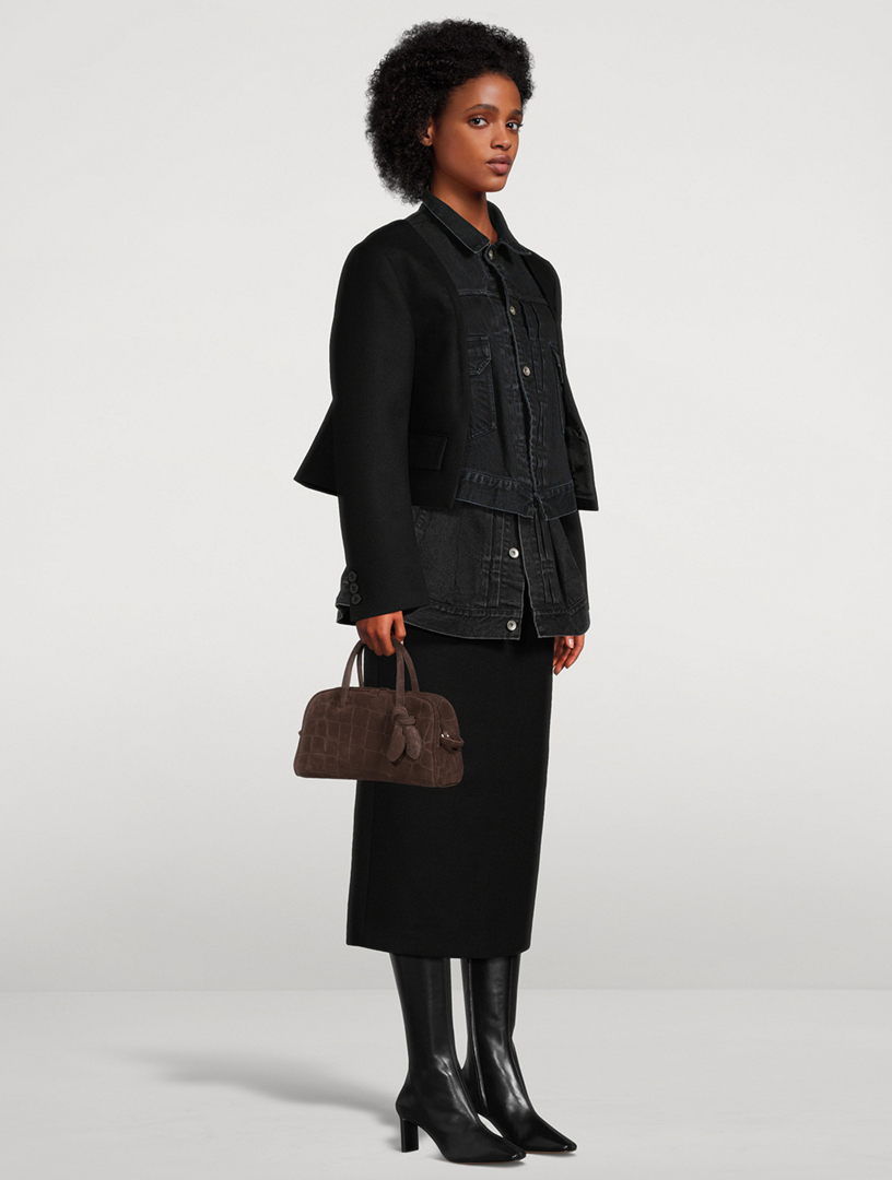 Jacquemus Le Petit トートバッグ バッグ JACQUEMUS Le Petit Turismo Croc-Embossed Suede Bowling Bag