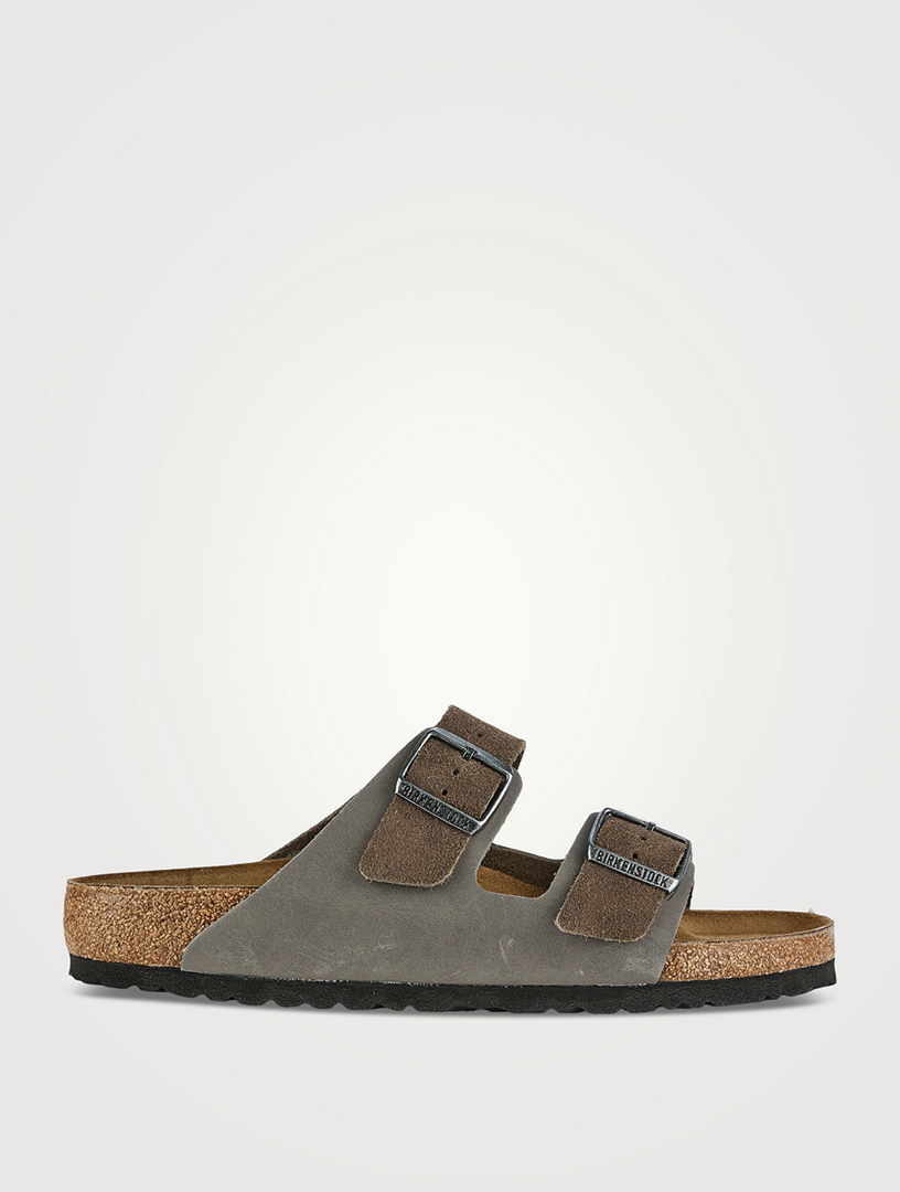 Sandales à enfiler Arizona en cuir mélangé