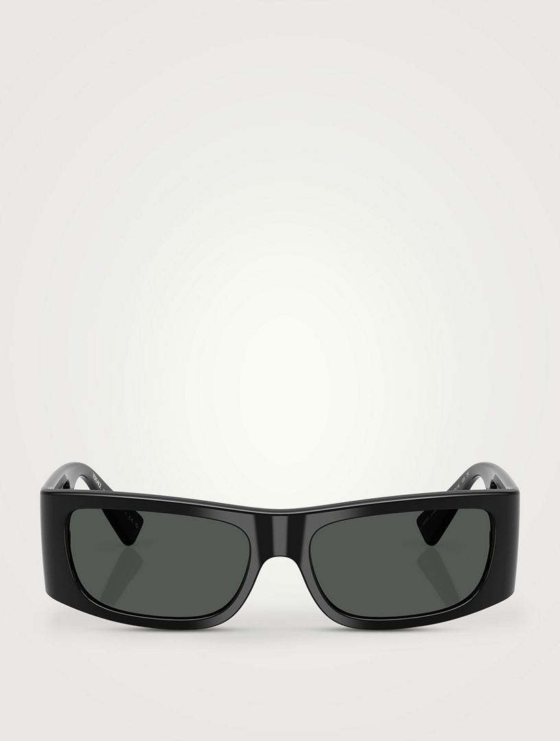 Lens Logo Retangular Sunglasses