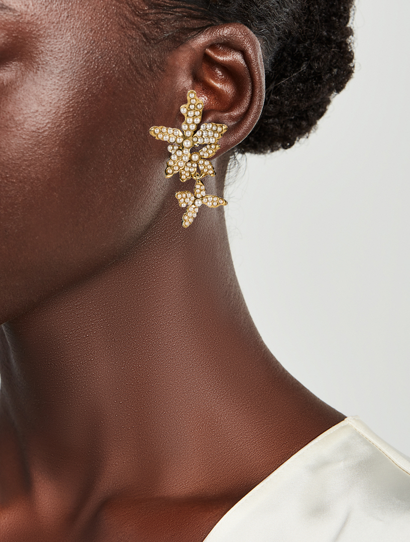 Faux Pearl Clip-On Earrings
