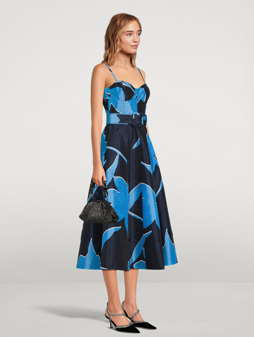 REBECCA VALLANCE Azzurra Printed Midi Dress | Holt Renfrew